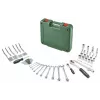 BOSCH POWERTOOLS set de herramientas DIY de 134 piezas en maletín verde con herramientas de mano, puntas, material de fijación y accesorios
