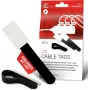 LABEL THE CABLE LTC 2610-10 bridas de velcro reutilizables con campo de etiquetado, negro, pack de 10