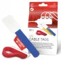 LABEL THE CABLE LTC 2630-30 bridas de velcro reutilizables con campo de etiquetado, set surtido de 30 piezas