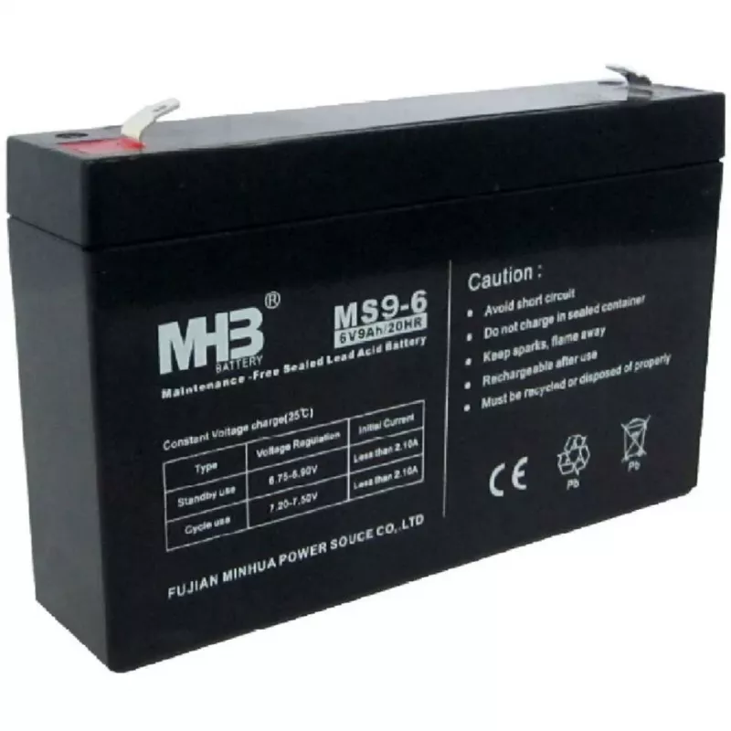 PowerWalker batería MHB MS9-6 6V 9Ah batería de plomo-ácido sellada para sistemas SAI