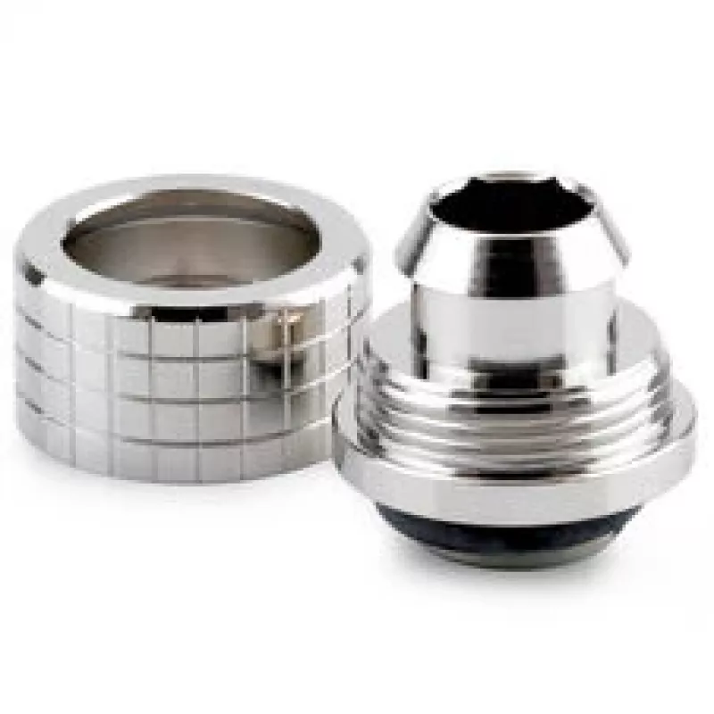 Thermal Grizzly DeltaMate racor para tubo, latón - níquel brillante, ST16