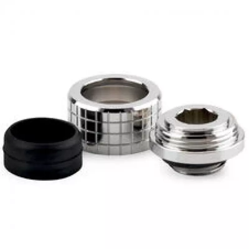 Thermal Grizzly DeltaMate racor para tubo, latón - níquel brillante, HT16