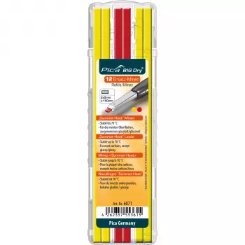 Pica BIG DRY recargas Summer Heat Edition amarillo/rojo (pack de 12)