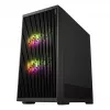 Fortron M330 caja para PC mini-torre con cristal templado, negro