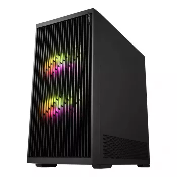 Fortron M330 caja para PC mini-torre con cristal templado, negro