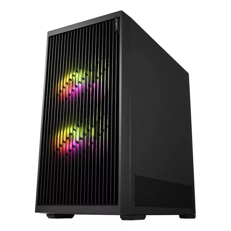 Fortron M330 caja para PC mini-torre con cristal templado, negro