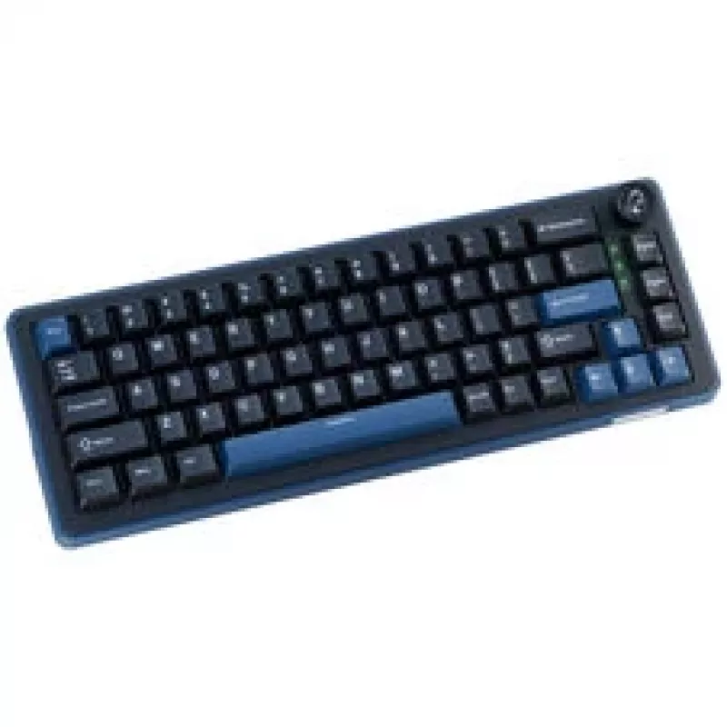 Ducky OK-M 65 teclado gaming mecánico, formato 65%, hot-swappable, retroiluminación RGB, layout ANSI, KTT Baby Blue Switches