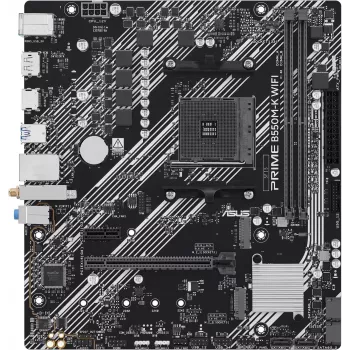 ASUS PRIME B550M-K WIFI Placa base AMD AM4 Micro-ATX con Wi-Fi 5, DDR4, PCIe 4.0, HDMI, VGA