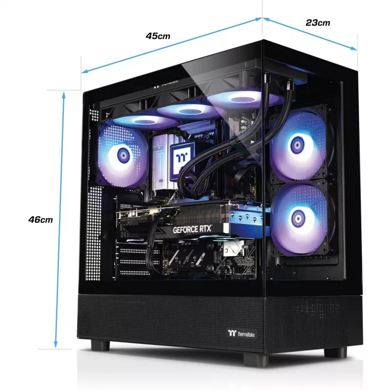 Thermaltake FTW V270 Sobremesa Gaming (Intel Core i7-15700K, RTX 5070 Ti, 32GB DDR5, 2TB NVMe, Windows 11 Home, negro)
