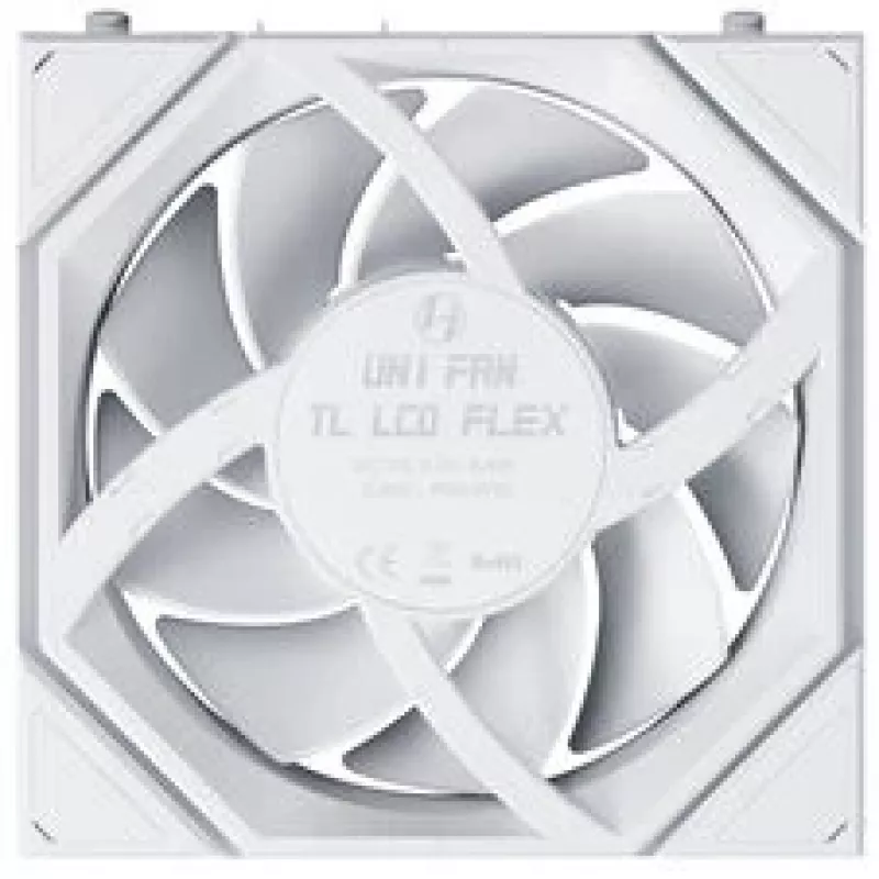 Lian Li UNI FAN TL120 LCD FLEX Wireless ARGB blanco 120 mm Reverse Blade Ventilador de caja