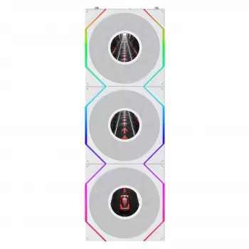 Lian Li UNI FAN TL120 LCD FLEX Wireless ARGB 120mm PWM Ventilador de caja pack de 3 blanco