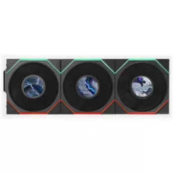 Lian Li UNI FAN TL LCD FLEX Wireless ARGB Reverse Blade Ventilador 120mm pack de 3 con controlador, negro