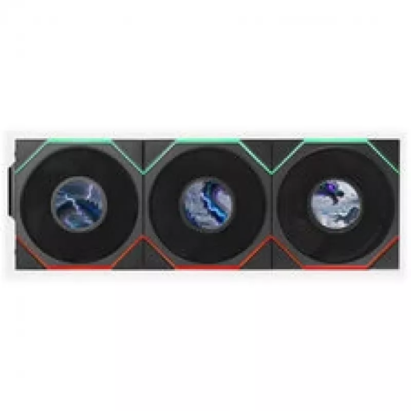 Lian Li UNI FAN TL LCD FLEX Wireless ARGB Reverse Blade Ventilador 120mm pack de 3 con controlador, negro
