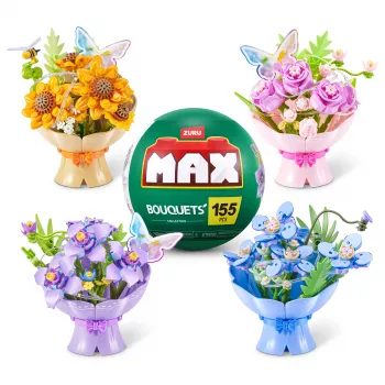 Zuru MAX ramo de flores artificiales – flores mixtas vivas y realistas, 35 cm, 7-10 tallos, decoración de interior
