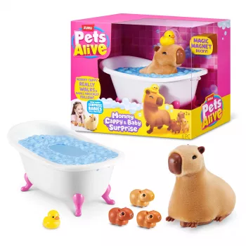 ZURU Pets Alive Mommy Capybara and Baby Surprise Juguete interactivo