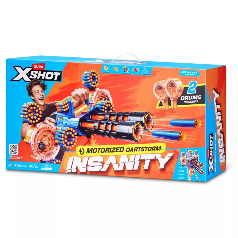 Zuru X-Shot Insanity Series 1 Blaster Dartstorm motorizado