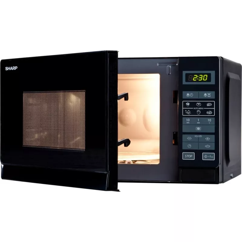 Sharp R-242(BK)W Microondas solo - 20 litros - 800 W - Negro