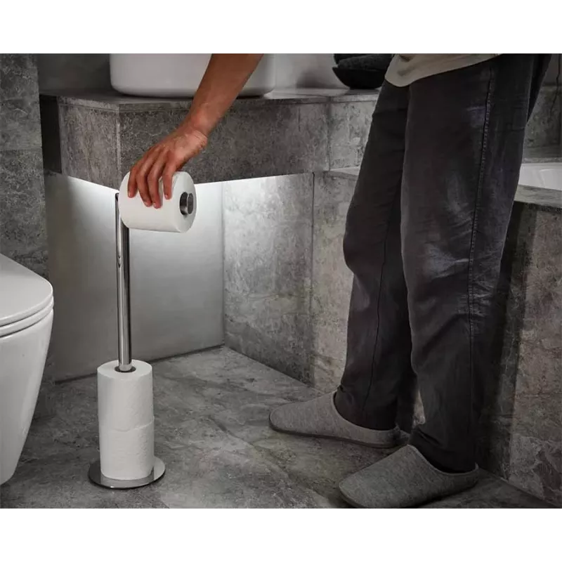 Joseph Joseph EasyStore Luxe Soporte 2 en 1 de acero inoxidable para papel higiénico