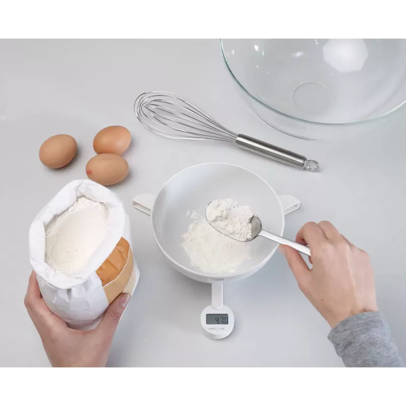 Joseph Joseph TriScale Báscula de cocina digital blanca