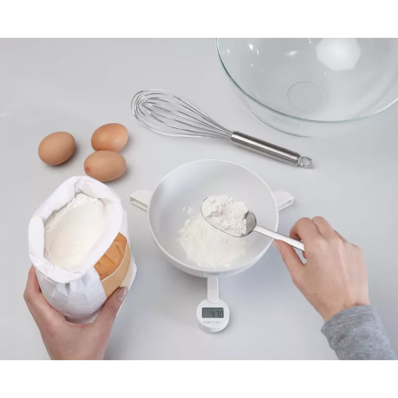Joseph Joseph TriScale Báscula de cocina digital blanca