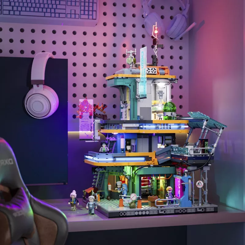 LUMIBRICKS Cyberpunk Neoncity - Apartment Puzzle de 1000 piezas