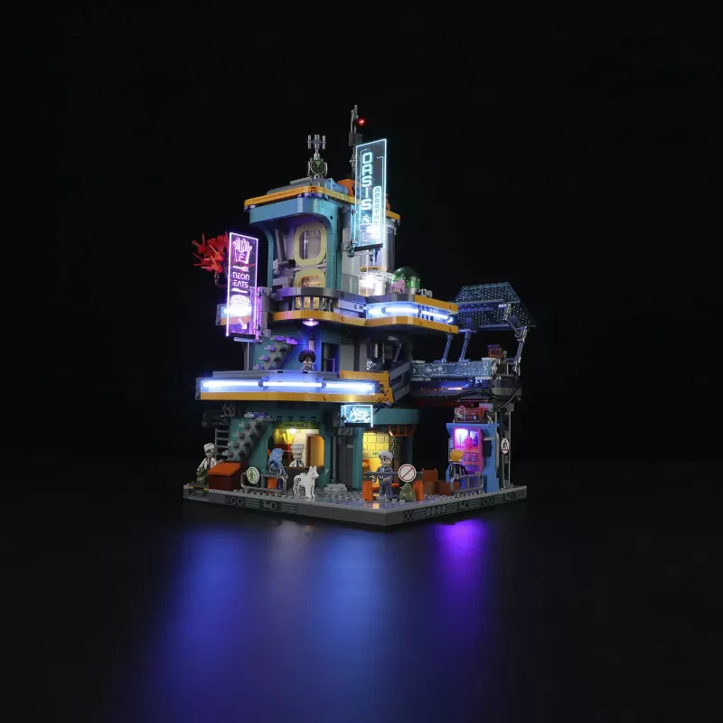 LUMIBRICKS Cyberpunk Neoncity - Apartment Puzzle de 1000 piezas