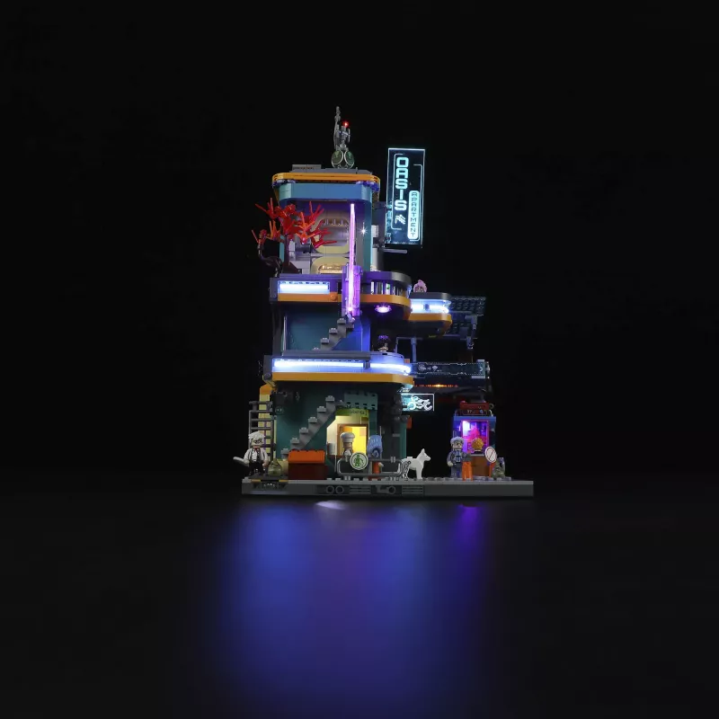 LUMIBRICKS Cyberpunk Neoncity - Apartment Puzzle de 1000 piezas
