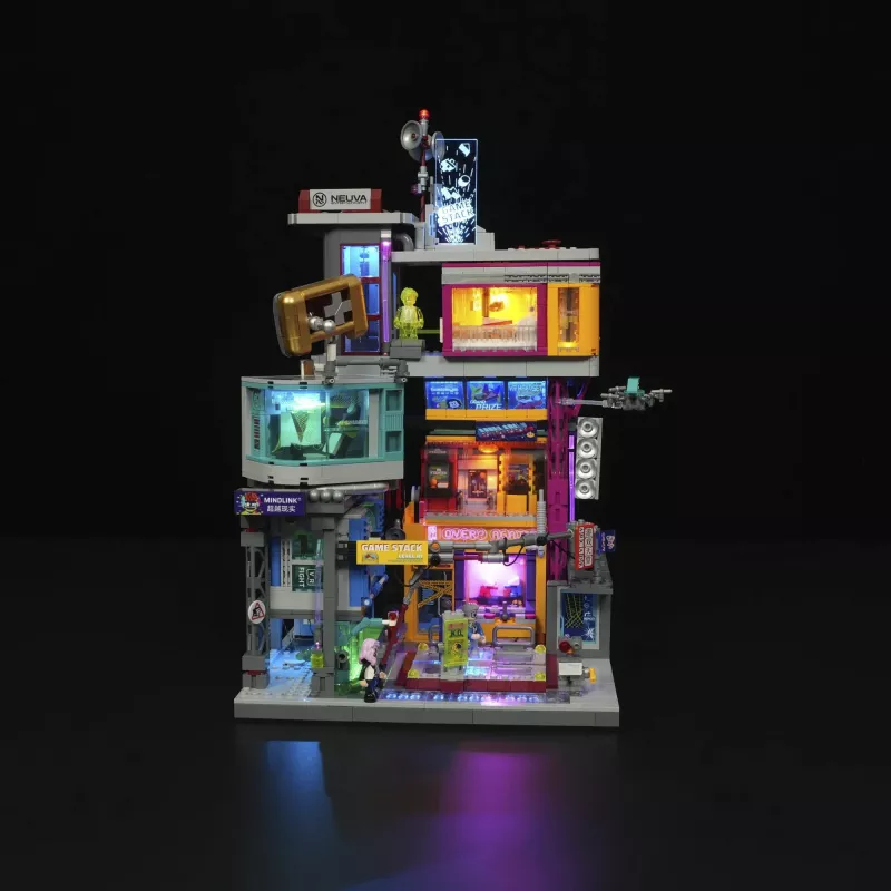 LUMIBRICKS Cyberpunk Neoncity Gamestack Letrero de neón LED