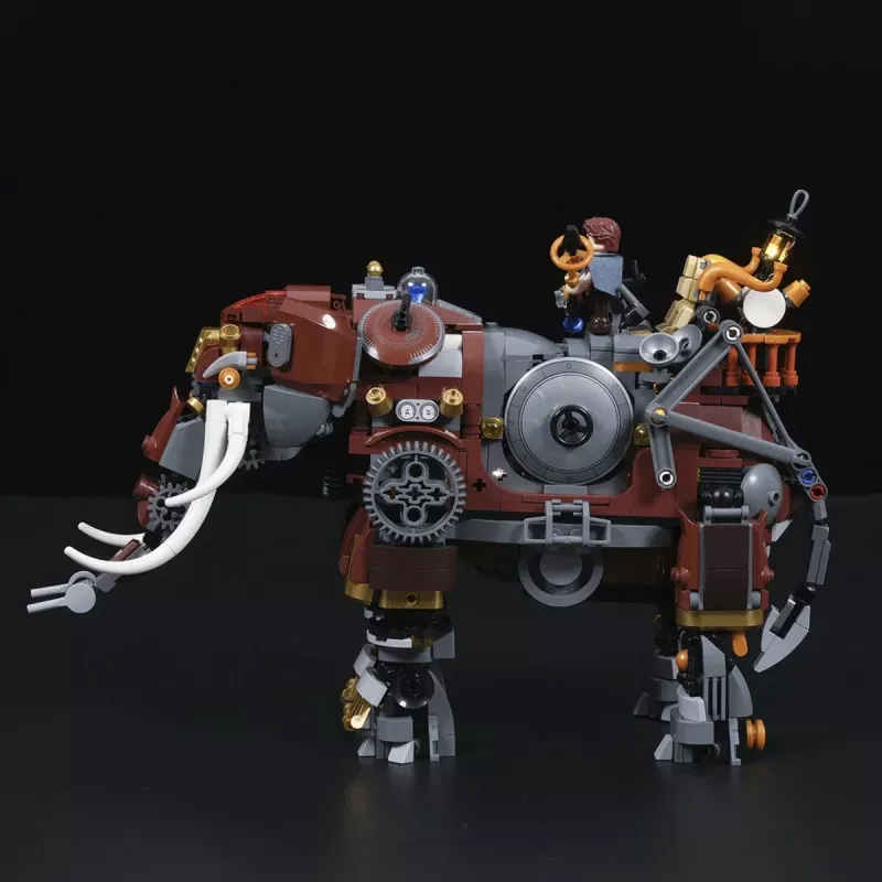 Lumibricks Steamphant elefante steampunk set de construcción LED 800 piezas modelo de exposición alimentado por USB