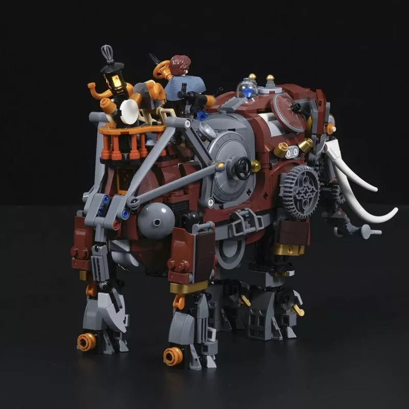 Lumibricks Steamphant elefante steampunk set de construcción LED 800 piezas modelo de exposición alimentado por USB