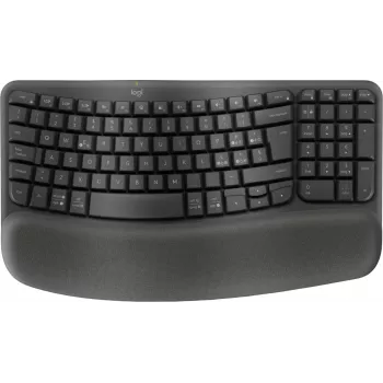 Logitech Ergo Series Wave Keys for Business teclado ergonómico inalámbrico, distribución italiana, grafito