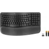 Logitech Ergo Series Wave Keys for Business teclado ergonómico inalámbrico, distribución italiana, grafito