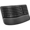 Logitech Ergo Series Wave Keys for Business teclado ergonómico inalámbrico, distribución italiana, grafito