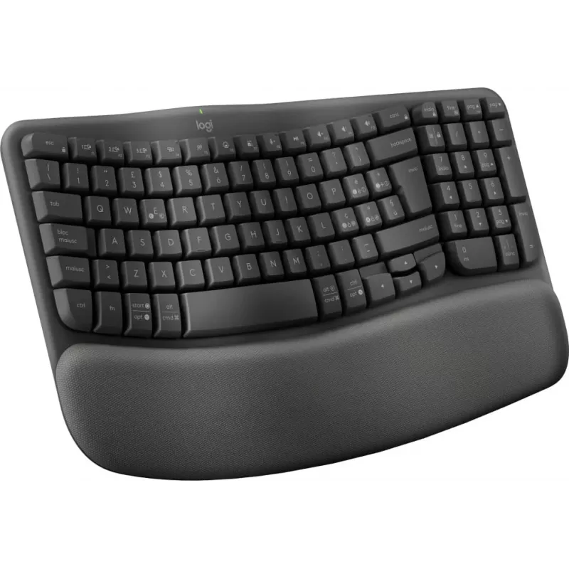 Logitech Ergo Series Wave Keys for Business teclado ergonómico inalámbrico, distribución italiana, grafito