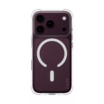 CARE by PanzerGlass Samba funda para iPhone 17/18 Pro Transparente Blanca MagSafe