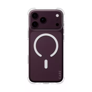 CARE by PanzerGlass Samba funda para iPhone 17/18 Pro Max Transparente Blanca MagSafe