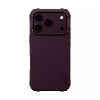 CARE by PanzerGlass Samba Case funda para iPhone 17/18 Pro, Dark Cherry, MagSafe