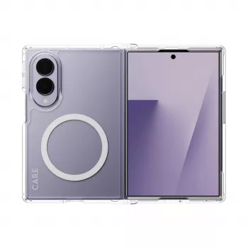 CARE by PanzerGlass Urban Combat Case funda para Samsung Galaxy Z Fold8, transparente con White Qi