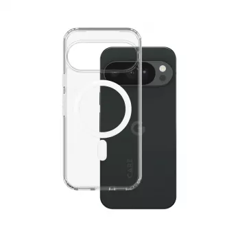 CARE by PanzerGlass Urban Combat Case funda para Google Pixel 11, transparente con White Qi