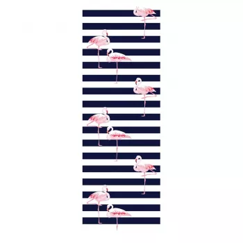 GRB GreenBlue GB183 Tumbona clásica de madera de haya con estampado de flamenco