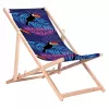 GRB GreenBlue GB183 Tumbona clásica de madera de haya con motivo de tucán