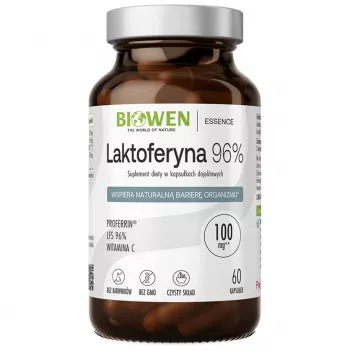 BIOWEN Lactoferrina 96% – 60 cápsulas – Complemento alimenticio de lactoferrina bovina de alta pureza