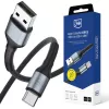 3mk Hyper Cable N-SERIES USB-A a USB-C 2m 9V/2A 18W negro