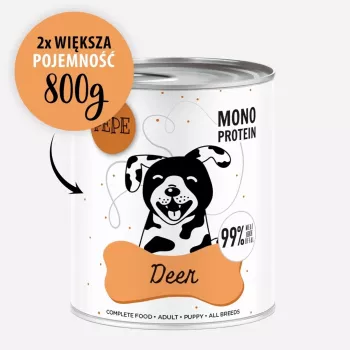 Paka Zwierzaka Pepe Ciervo Comida húmeda para perros con ciervo 800g