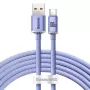 Baseus cable USB-A a USB-C Crystal Shine 100W 2m lila