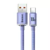 Baseus cable USB-A a USB-C Crystal Shine 100W 2m lila