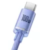 Baseus cable USB-A a USB-C Crystal Shine 100W 2m lila