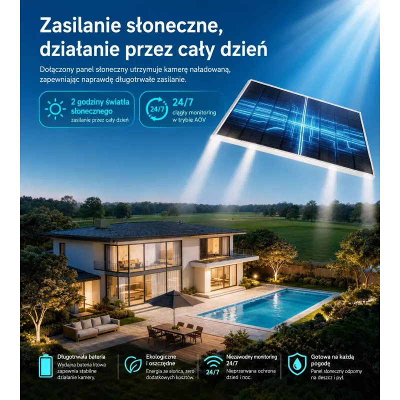 DAHUA BP5E cámara de seguridad PTZ 4G LTE con alimentación solar 5MP con visión nocturna en color