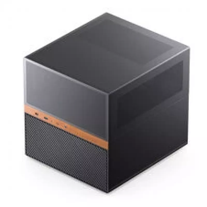 Jonsbo N6 caja NAS cúbica, Micro-ATX, acero/malla, negra
