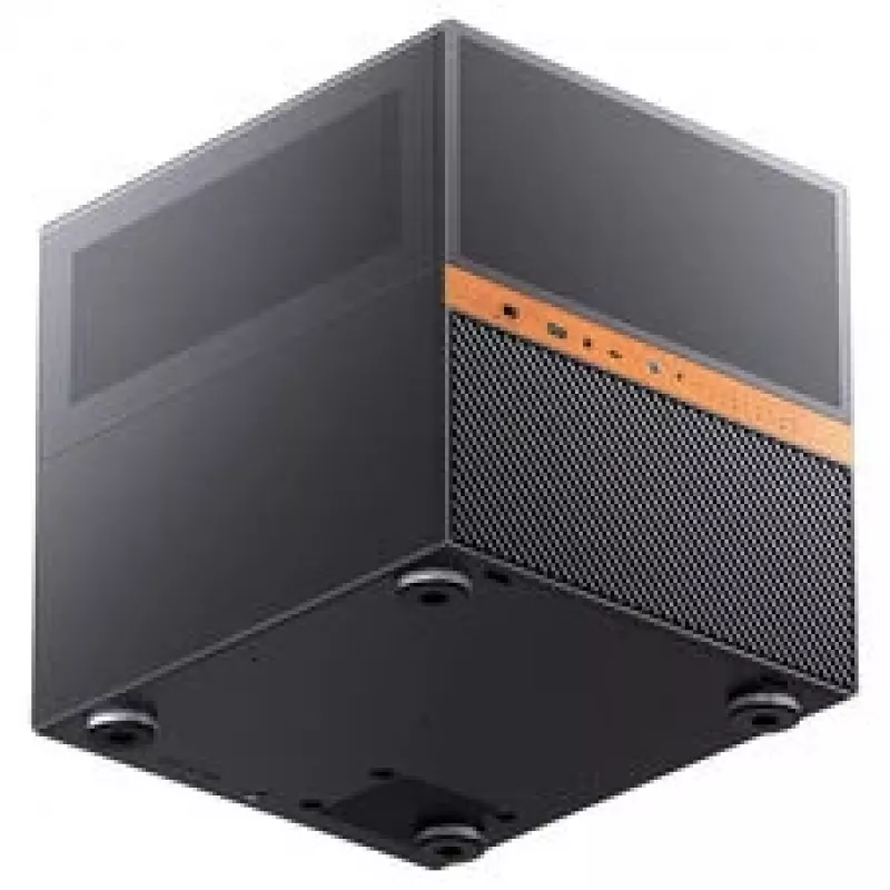 Jonsbo N6 caja NAS cúbica, Micro-ATX, acero/malla, negra